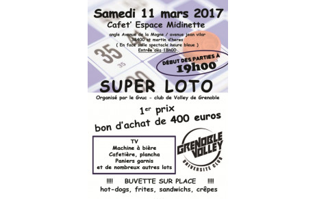 11/03/17: Loto du GVUC